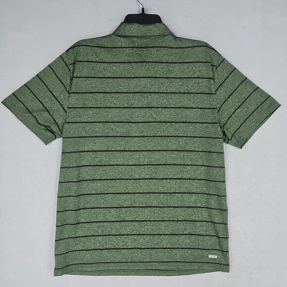 Old Navy Active Go-Dry Polo Shirt Mens L Green Striped Lightweight Jersey Knit - Picture 8 of 9